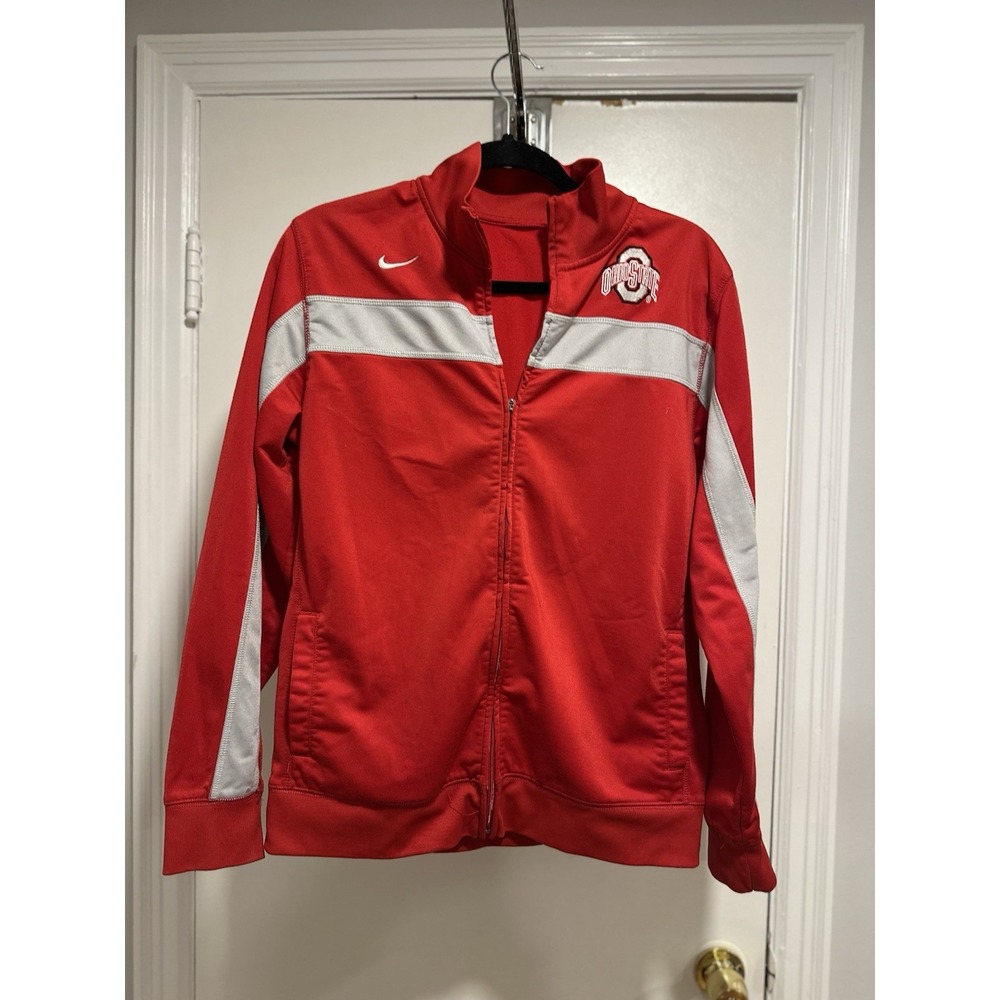 Nike Vintage Ohio State Buckeyes Full Zip Jacket Sz:XL Red Athletic Polyester